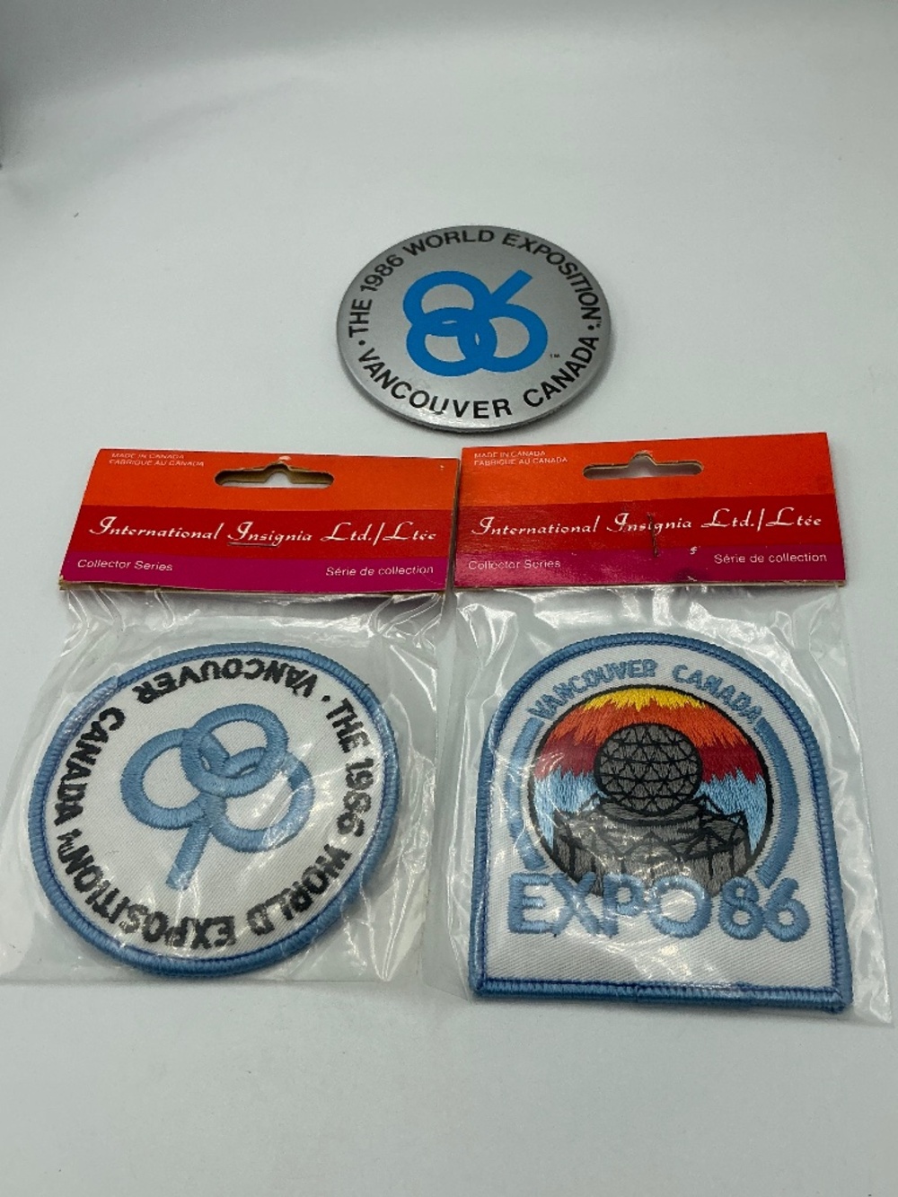 Vintage Expo 86 Vancouver World’s Fair Souvenir Bundle Lot Patches Button Pin